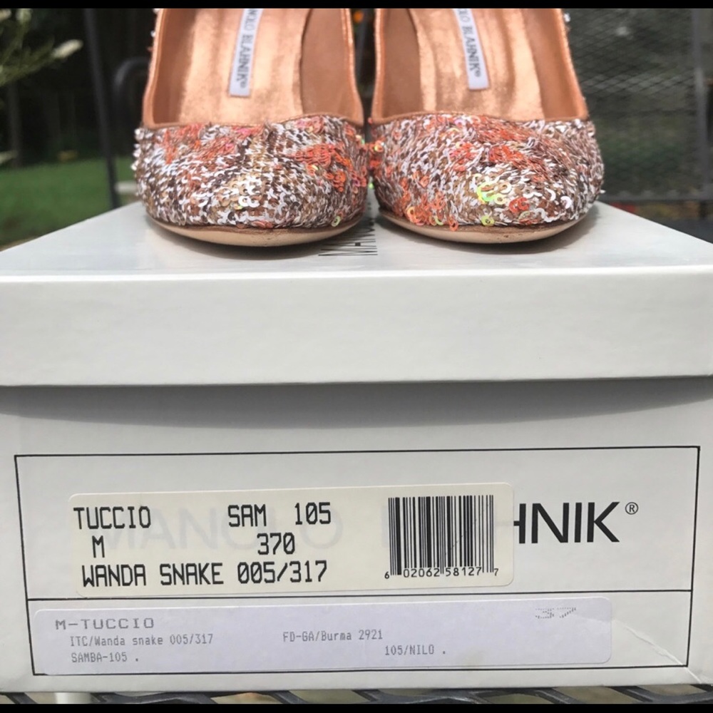 ***SOLD***Manolo Blahnik Tuccio Wanda Snake Heels - Picture 5 of 8